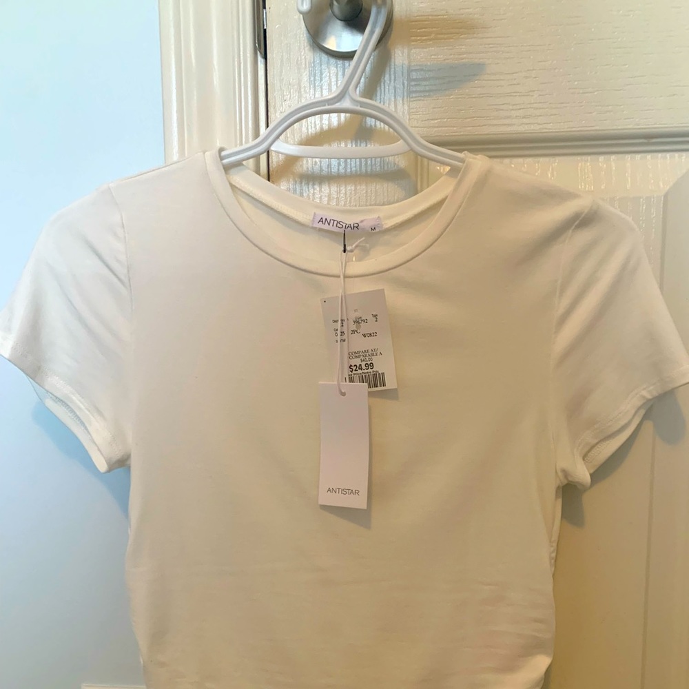 White TShirt Crop Top